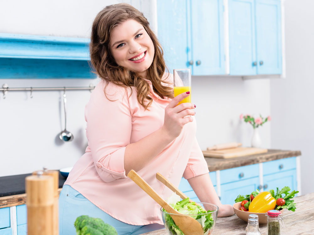 Personne en surpoids engagé dans un programme de nutrition adapté aux personnes en surpoids